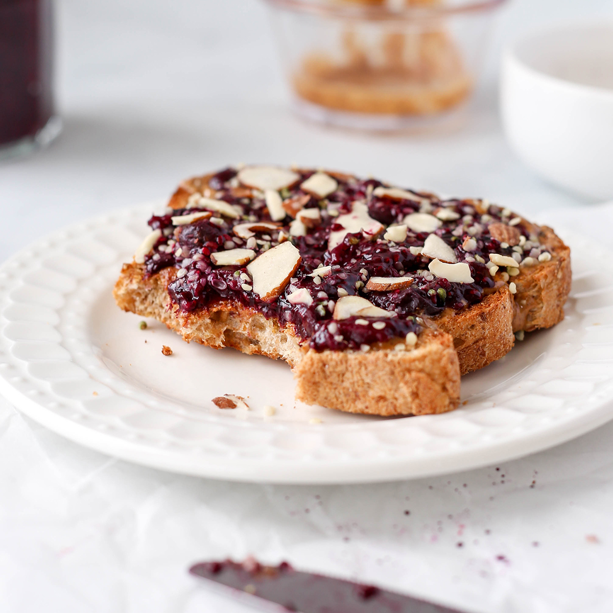 toast on a plate