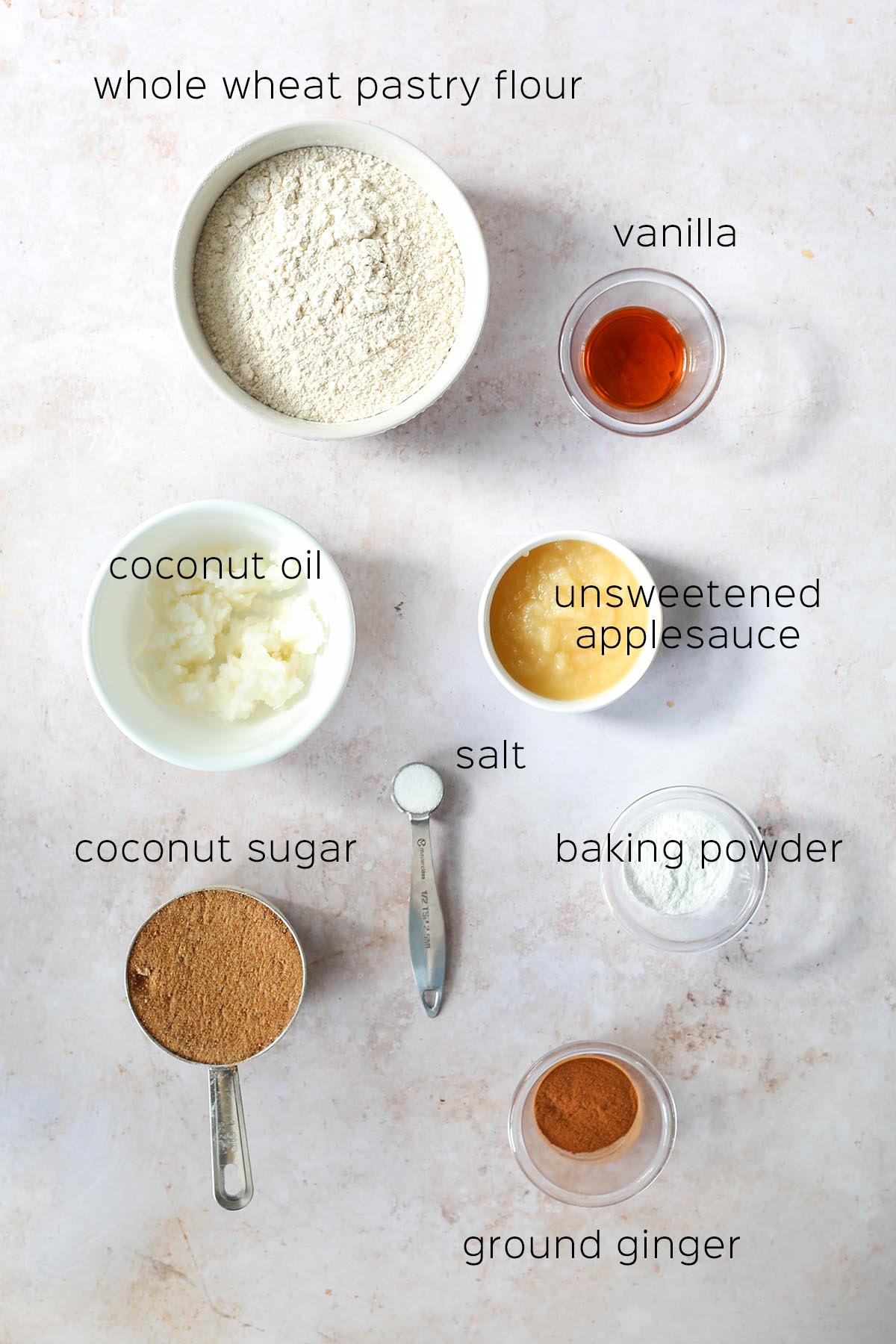 ingredients for the vegan molasses cookies set out on the table