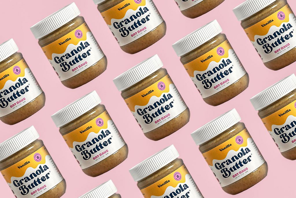 a graphic image of granola butter.